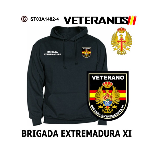 Sudadera-capucha Veterano Brigada Extremadura XI