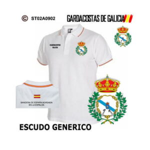 Polo banderaM1 Gardacostas de Galicia - Escudo Genérico