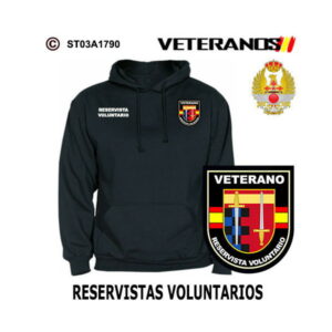 Sudadera-capucha Veterano Reservistas Voluntarios Fuerzas Armadas