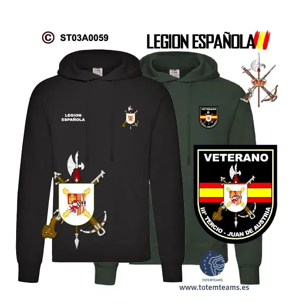 Sudadera-capucha IIIº Tercio Juan de Austria Legión Española