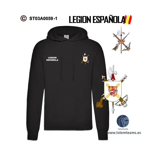 Sudadera-capucha IIIº Tercio Juan de Austria Legión Española - Imagen 2
