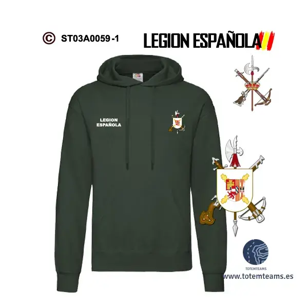 Sudadera-capucha IIIº Tercio Juan de Austria Legión Española - Imagen 3