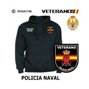 Sudadera-capucha Veterano Policía Naval Armada Española