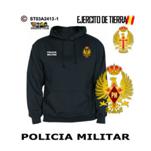 Sudadera-capucha PM Policía Militar Ejercito de Tierra