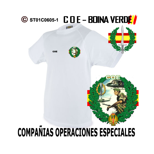 Camiseta técnica M3 COE – Boina Verde – Compañías Operaciones Especiales