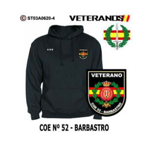 Sudadera-capucha Veterano COE Nº52 Barbastro – Boina Verde