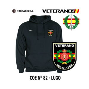 Sudadera-capucha Veterano COE Nº82 Lugo – Boina Verde