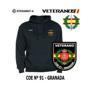 Sudadera-capucha Veterano COE Nº91 Granada – Boina Verde