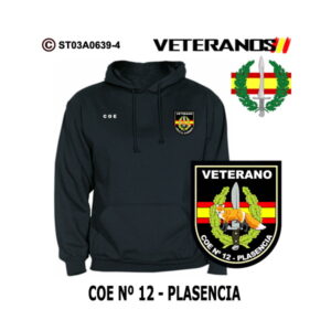 Sudadera-capucha Veterano COE 12 Plasencia - Boina Verde