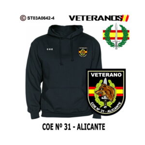 Sudadera-capucha Veterano COE 31 Alicante - Boina Verde