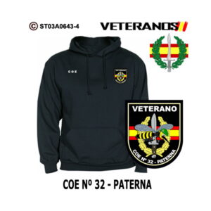 Sudadera-capucha Veterano COE 32 Paterna – Boina Verde