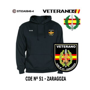 Sudadera-capucha Veterano COE 51 Zaragoza – Boina Verde