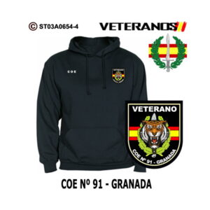 Sudadera-capucha Veterano COE 91 Granada – Boina Verde