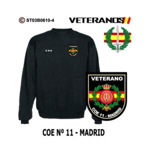 Sudadera-clásica Veterano COE Nº11 Madrid - Boina Verde