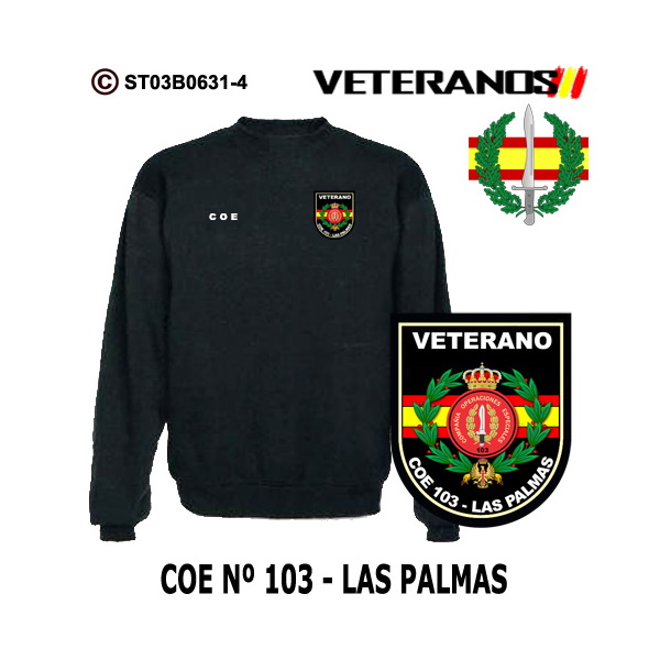 Sudadera-clásica Veterano COE Nº103 Las Palmas - Boina Verde