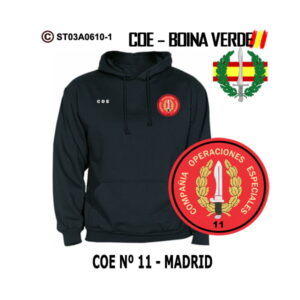 Sudadera-capucha COE Nº11 Madrid – Boina Verde