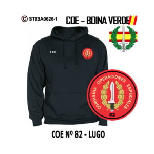 Sudadera-capucha COE Nº82 Lugo – Boina Verde