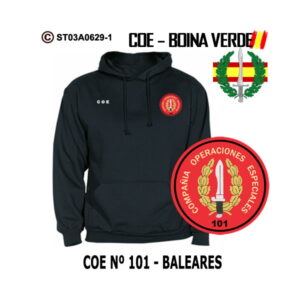 Sudadera-capucha COE Nº101 Baleares – Boina Verde