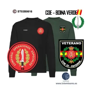 Sudadera-clásica COE Nº32 Paterna – Boina Verde