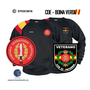 Sudadera-bandera COE Nº32 Paterna – Boina Verde