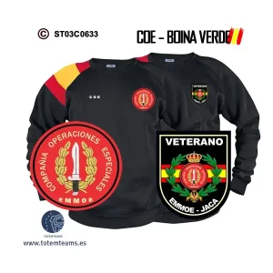 Sudadera-bandera COE - EMMOE – Jaca – Boina Verde