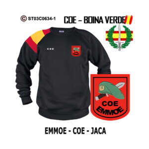 Sudadera-bandera EMMOE - COE - Jaca -Boina Verde