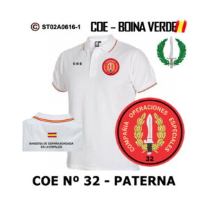 Polo COE – Nº32 Paterna – Boina Verde