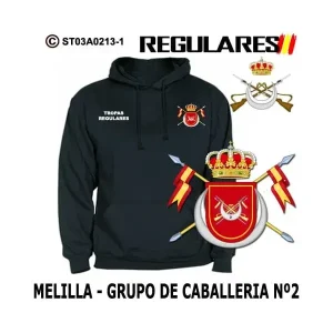 Sudadera-capucha Melilla Grupo de Caballería Nº2 – Regulares - Imagen 2