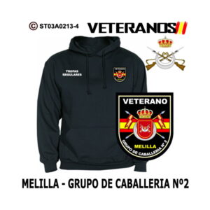 Sudadera-capucha Veterano Melilla Nº2 Grupo de Caballería – Regulares