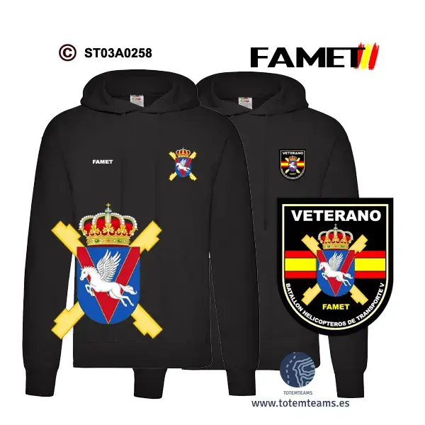 Sudadera-capucha FAMET Batallón de Transporte V