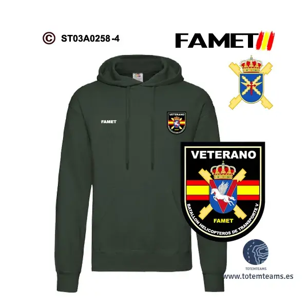 Sudadera-capucha FAMET Batallón de Transporte V - Imagen 5