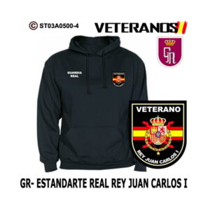 Sudadera capucha Veterano Rey Juan Carlos I Estandarte Real – Guardia Real