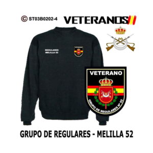 Sudadera-clásica Veterano Melilla 52 Grupo de Regulares