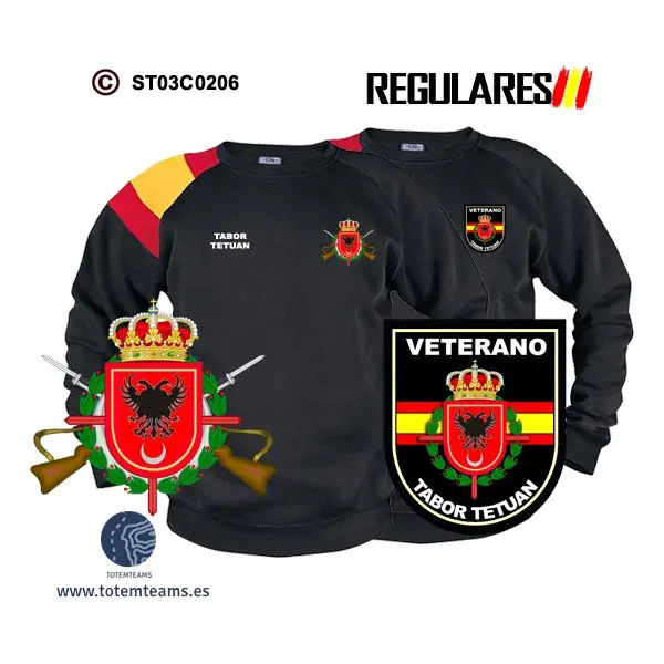 Sudadera-bandera Tabor Tetuán I/54 Grupo de Regulares