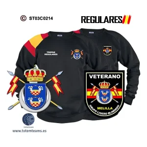 Sudadera-bandera Melilla Grupo Ligero Blindado Nº1 – Regulares