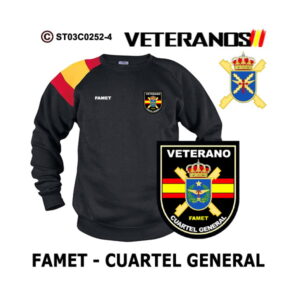 Sudadera-bandera Veterano FAMET - Cuartel General