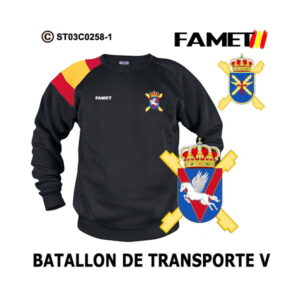 Sudadera-bandera FAMET Batallón de Transporte V