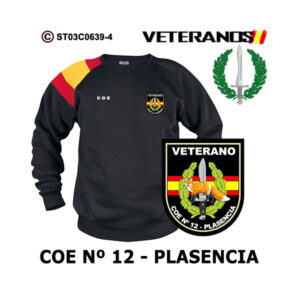Sudadera-bandera Veterano COE 12 Plasencia – Boina Verde