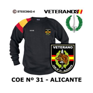 Sudadera-bandera Veterano COE 31 Alicante – Boina Verde