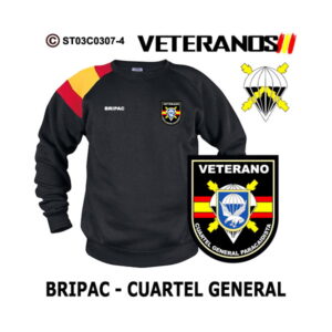 Sudadera-bandera Veterano Cuartel General Paracaidista BRIPAC