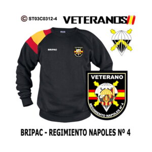 Sudadera-bandera Veterano Regimiento Nápoles Nº4 BRIPAC