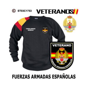 Sudadera-bandera Veterano Fuerzas Armadas Españolas