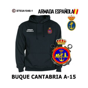 Sudadera-capucha Buque Cantabria A-15 - Armada Española