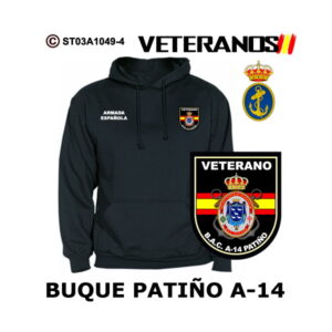 Sudadera-capucha Veterano Buque Patiño A-14 - Armada Española
