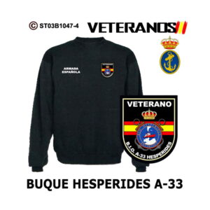 Sudadera-clásica Veterano Buque Hespérides A-33 - Armada Española