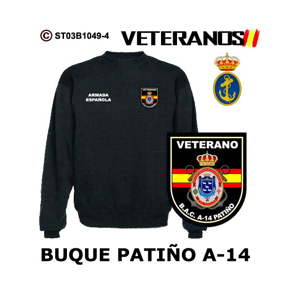 Sudadera-clásica Veterano Buque Patiño A-14 - Armada Española
