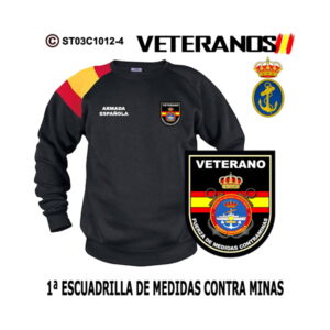 Sudadera-bandera Veterano 1ª Escuadrilla de Medidas Contra Minas - Armada Española