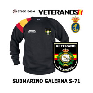 Sudadera-bandera Veterano Submarino Galerna S-71 - Armada Española