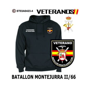 Sudadera-capucha Veterano Batallón Montejurra II/66 Cazadores de Montaña