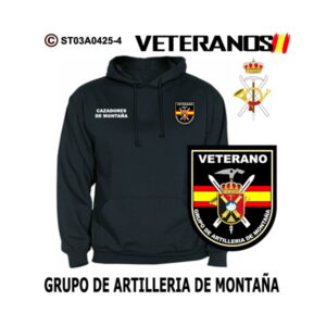 Sudadera-capucha Veterano Grupo de Artillería de Montaña Nº1 – Cazadores de Montaña